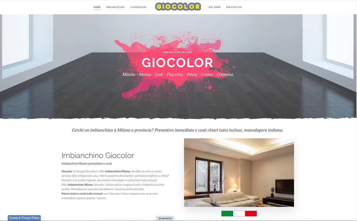 Case Study: sito web per imbianchino