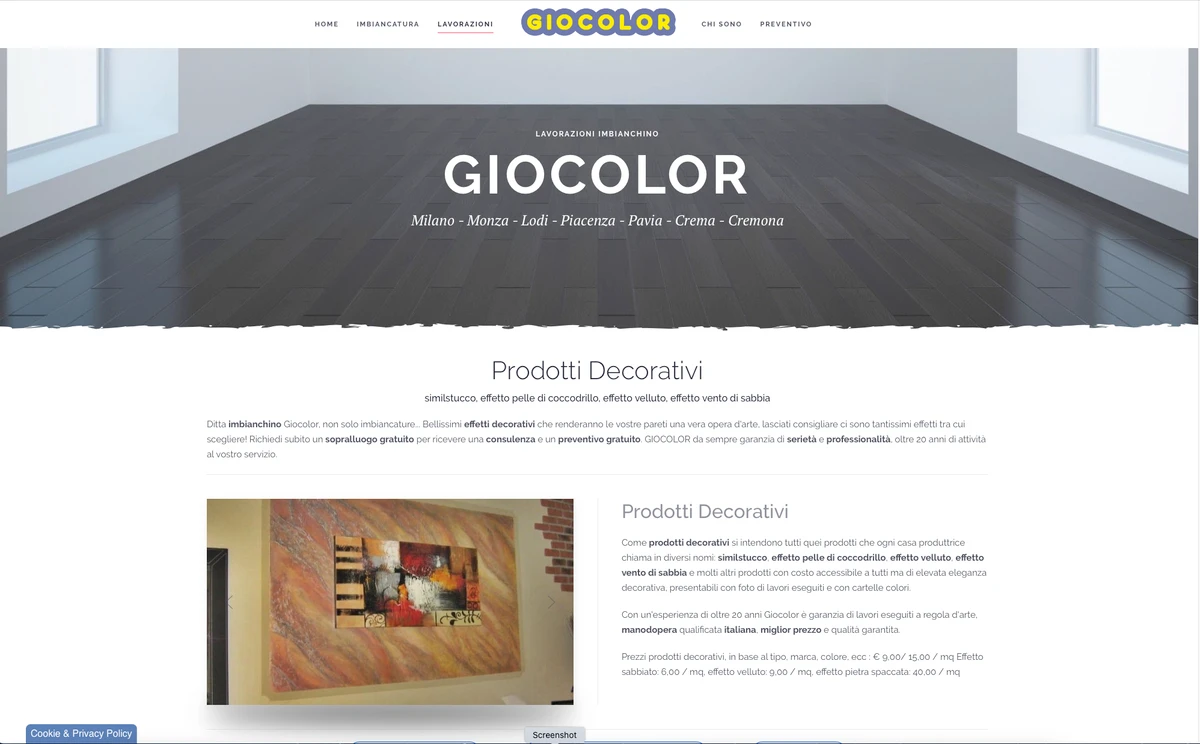 sito web imbianchino