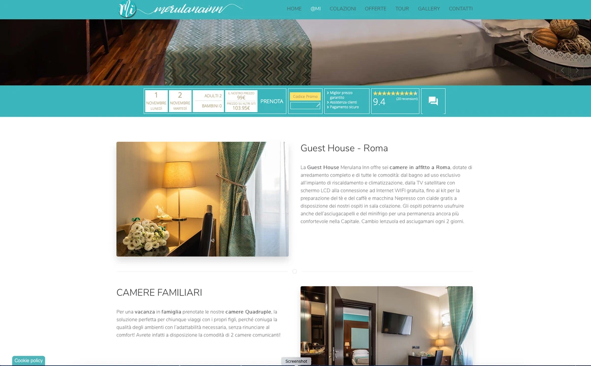 sito web albergo