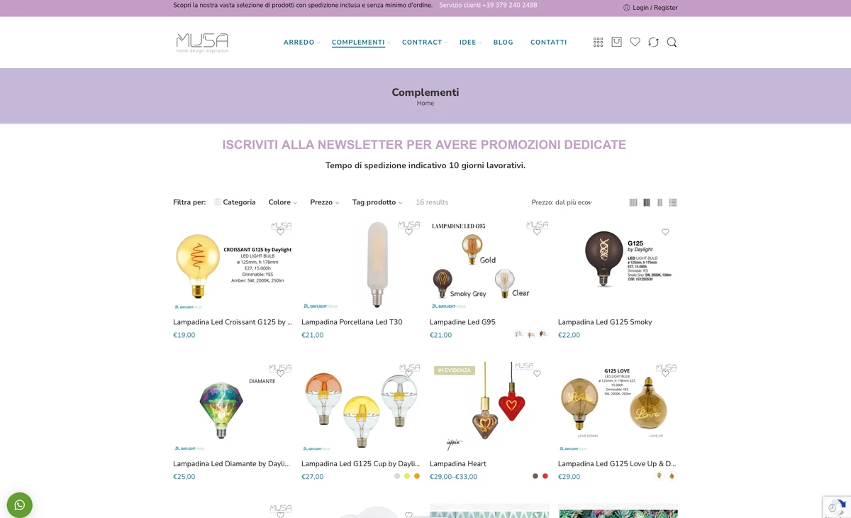 e-commerce arredamento