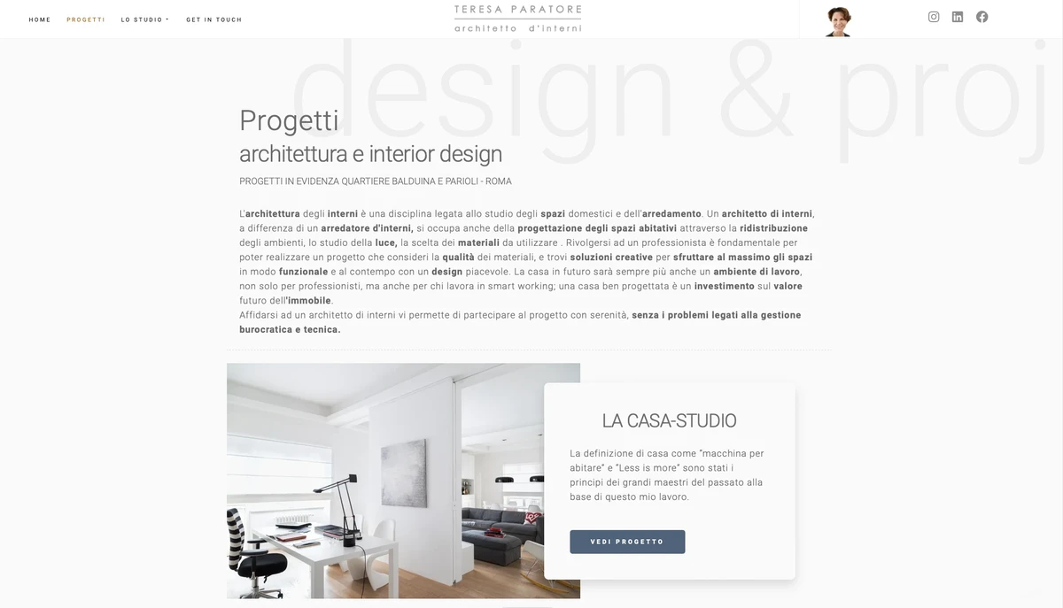 sito web architetto
